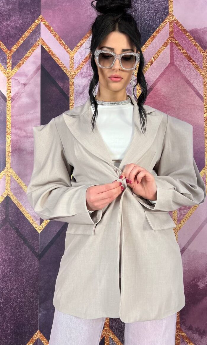 BLAZER FARFALLA TAUPE
