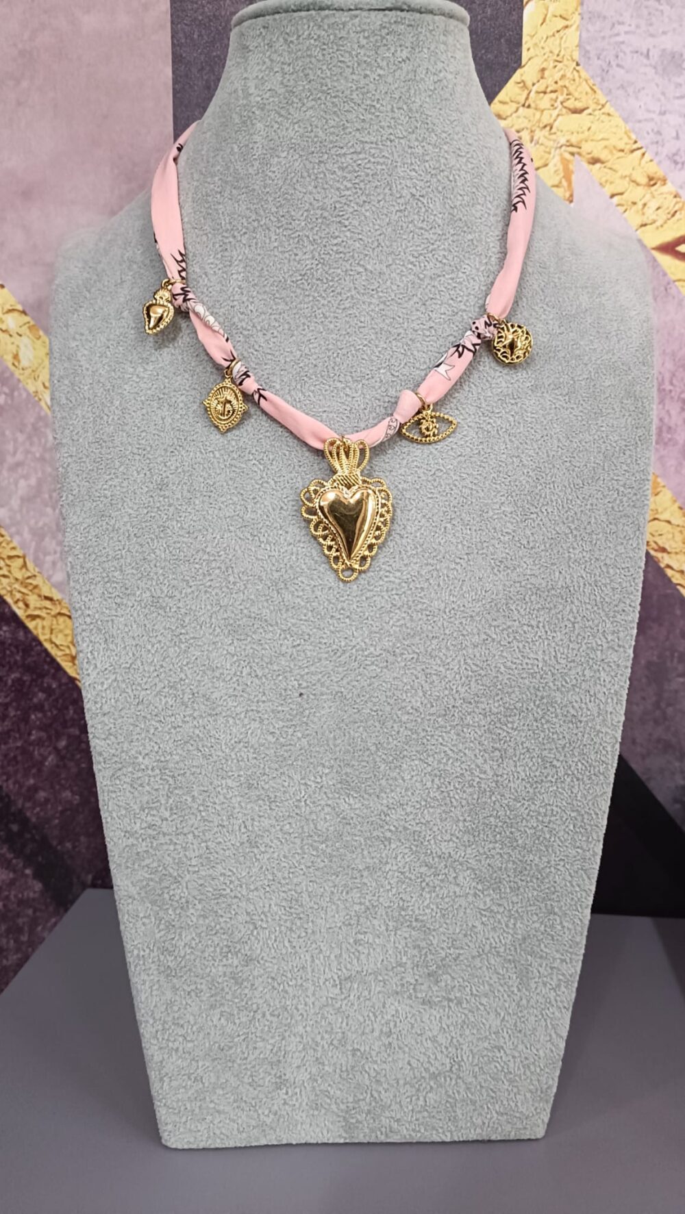 COLLANA BANDANA LUXE ROSA