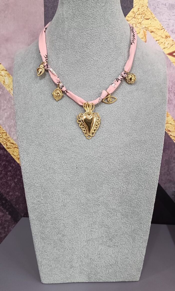 COLLANA BANDANA LUXE ROSA