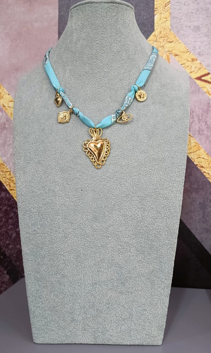 COLLANA BANDANA LUXE CELESTE