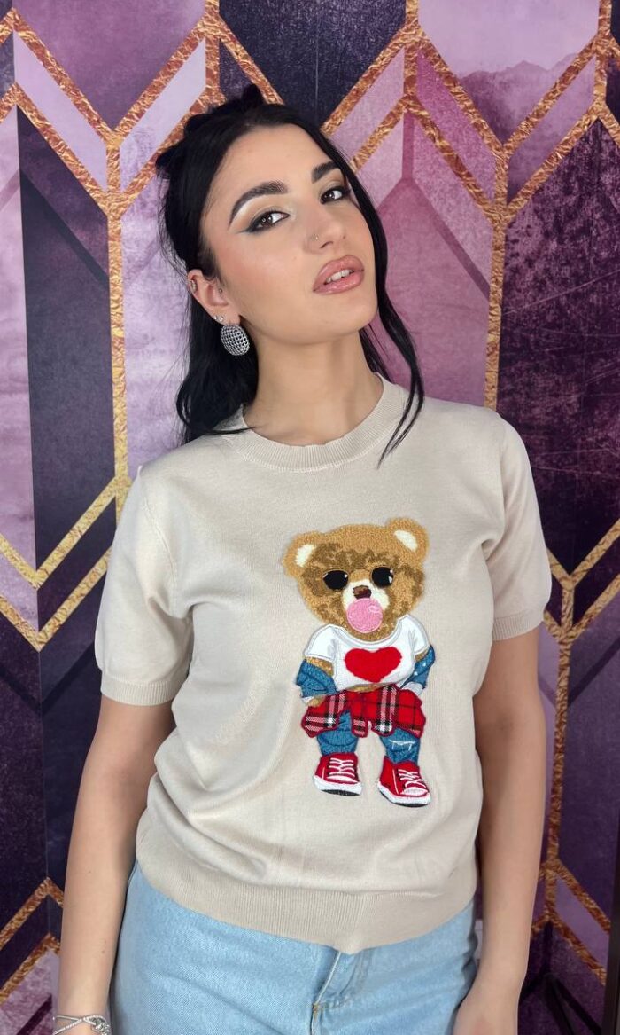 MAGLIA ORSO BEIGE