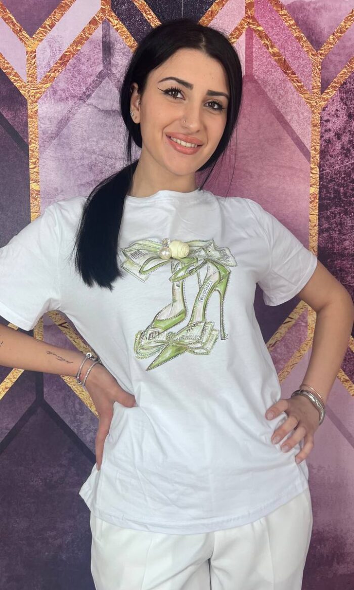 T-SHIRT SHOES B/VERDE