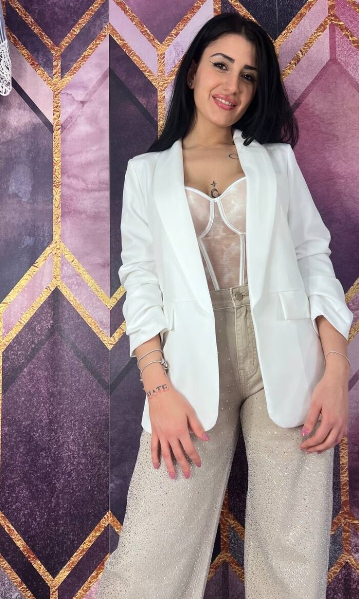 BLAZER ROUCHE BIANCO