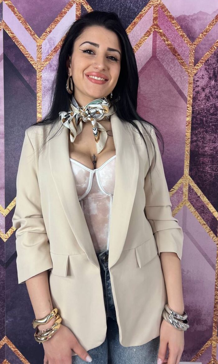 BLAZER ROUCHE BEIGE