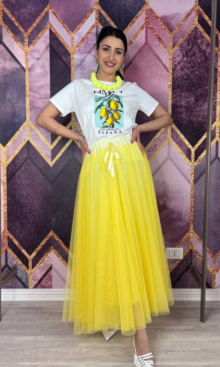GONNA TULLE GIALLA